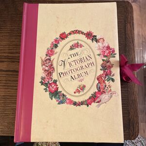 The Victorian Photo Album  Storage Book Hard Cover And Pages Ribbon Tie Closure